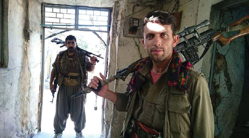 Kurdish Partiya Karkeren Kurdistane (PKK or Kurdistan Workers Party) Guerillas 2 February 2016 in Shingal, Nineveh Province, Iraq.