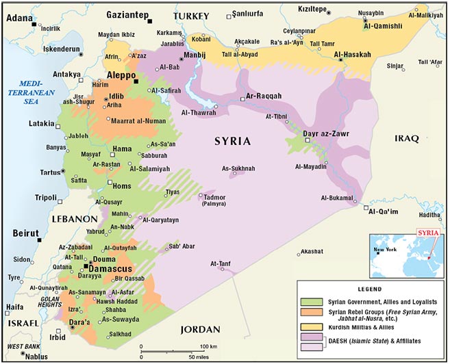 Figure 2. Syrian Civil War: Territorial Control Map as of November 2015