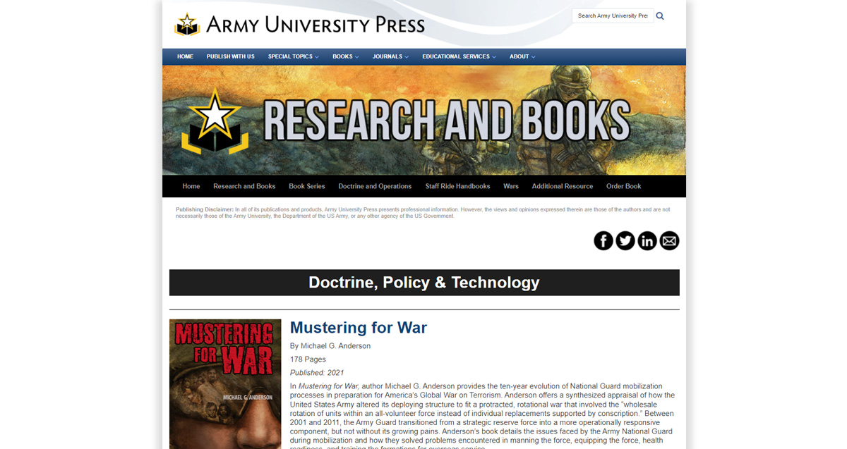 CSI Press Publications on Doctrine, Policy and Technology