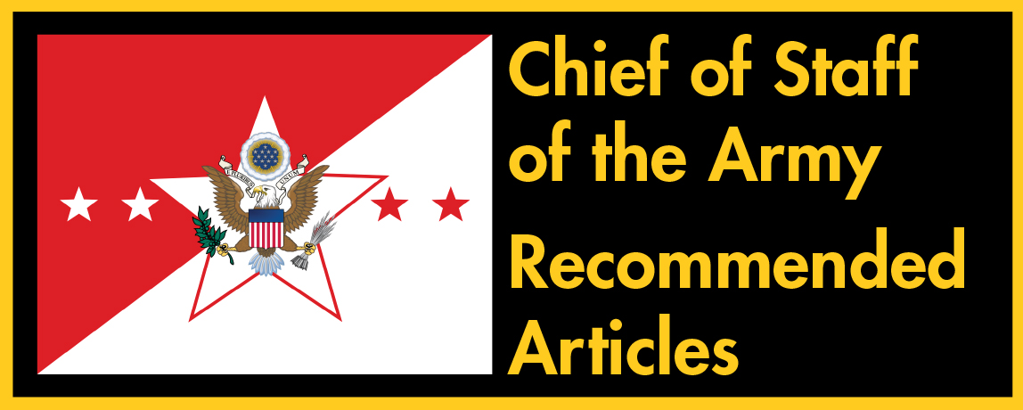 Chief of Staff of the Army Recommended Articles