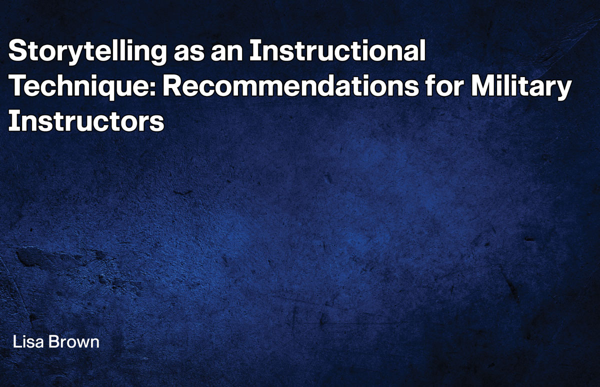 Storytelling as an Instructional Technique