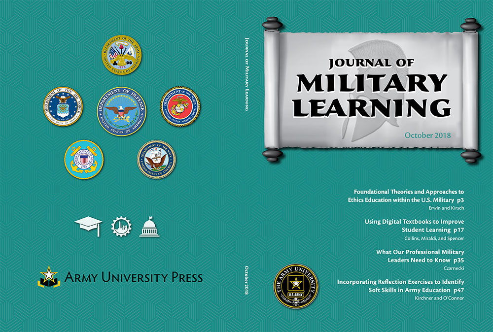Journal of Military Learning October 2018 Cover