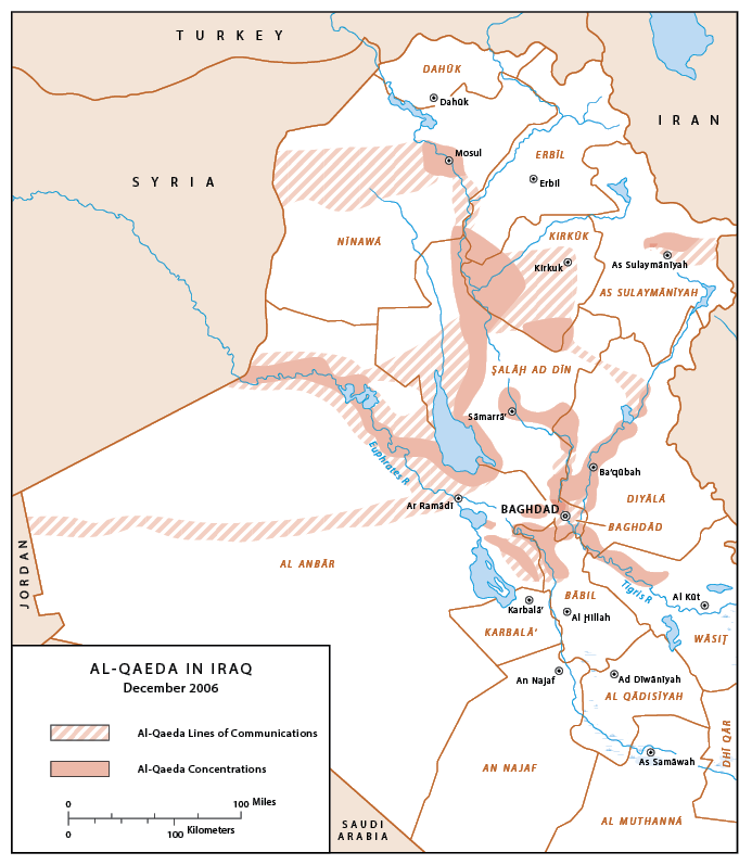 Figure 1. Al-Qaida in Iraq, December 2006 (Graphic courtesy of U.S. Army Center of Military History)