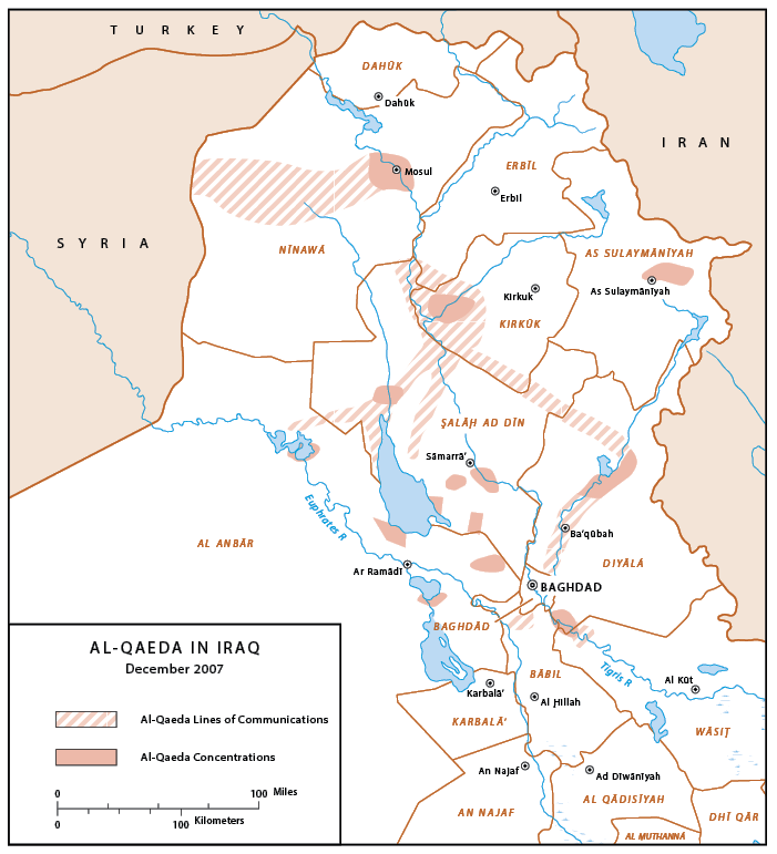 Figure 5. Al-Qaida in Iraq, December 2007 (Graphic courtesy of U.S. Army Center of Military History)