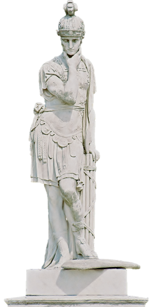 The marble statue of Roman Dictator Quintus Fabius Maximus Verrucosus named Statue of Fabius Cunctator (1773–1780), by artist Joseph Baptist Hagenaue, located in the Schönbrunn Garden at Schönbrunn Palace in Vienna. Photo taken 24 January 2007. (Photo courtesy of Wikimedia Commons)
