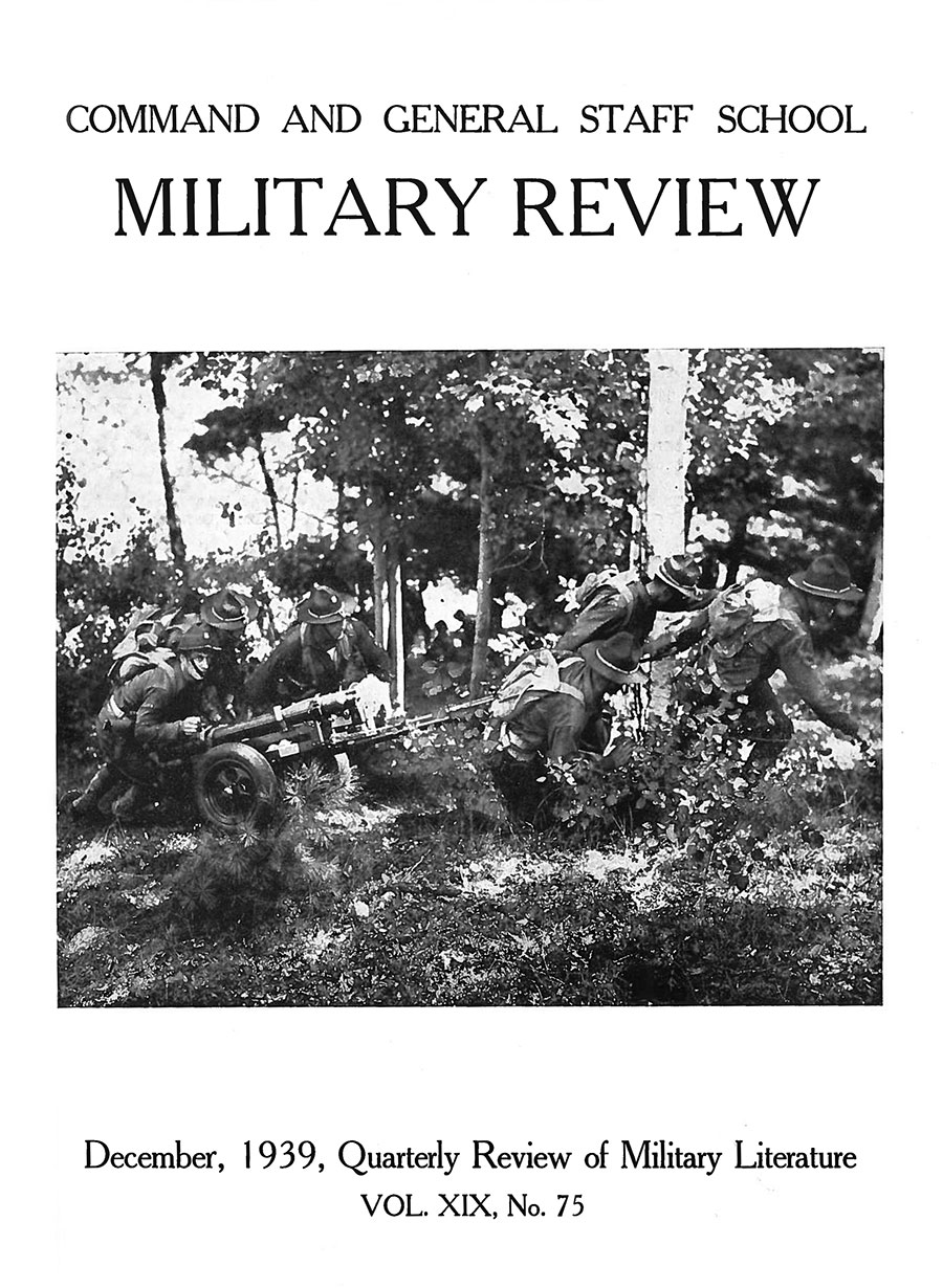 Dec 1939 Military Review cover