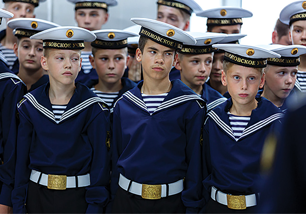 Young naval cadets prepare to celebrate the upcoming Knowledge Day, or first day of the school year, 31 August 2016 at the Vladivostok Presidential Cadet School, a branch of Nakhimov Naval School, in Saint Petersburg, Russia. (Photo courtesy of the Ministry of Defence of the Russian Federation)