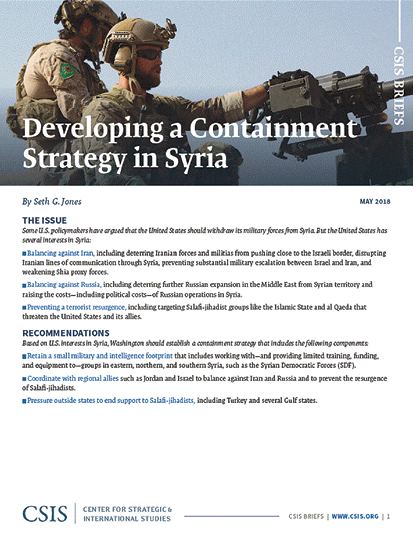 Developing a Containment Strategy in Syria