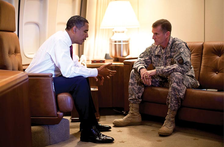 Barack Obama meets with Gen. Stanley McChrystal