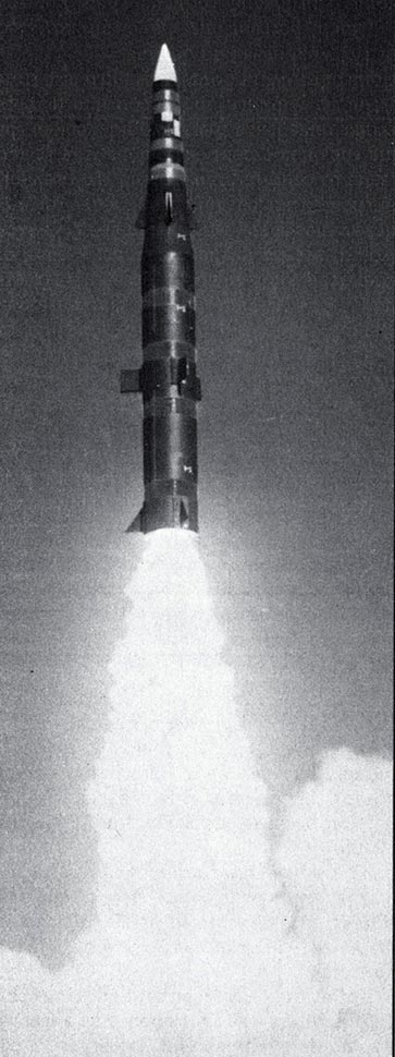 Trident submarine-launched ballistic missile.