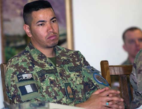 Command Sgt. Maj. Mohammad Ali Hussaini, command sergeant major of the Ground Forces Command, Afghan National Army (ANA)