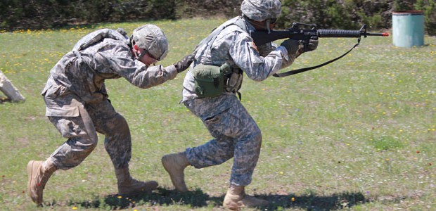 Photo of military training.