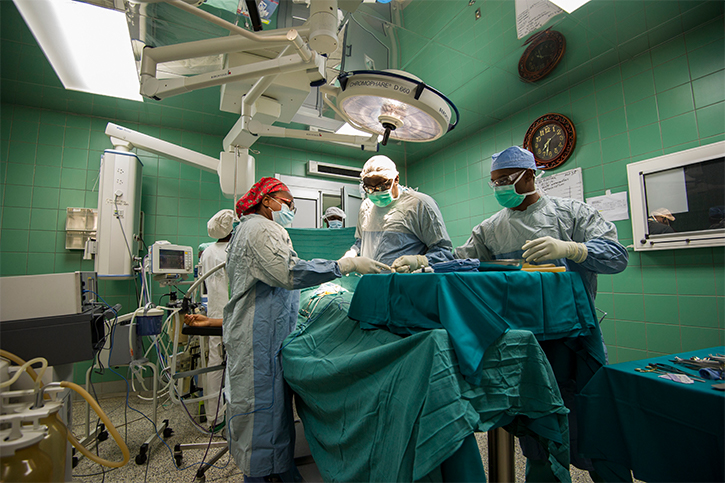 U.S. Army Sgt. Michael Harvey, an operating room specialist assigned to Brooke Army Medical Center in San Antonio, Texas