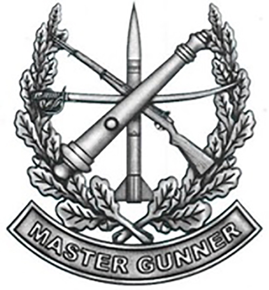 Master Gunner Badge image is an original concept released by the Army.