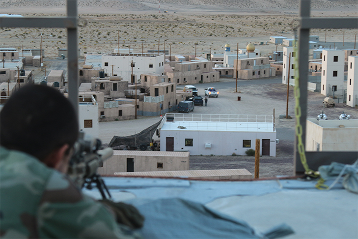 Close Quarters Combat training in a shoot house