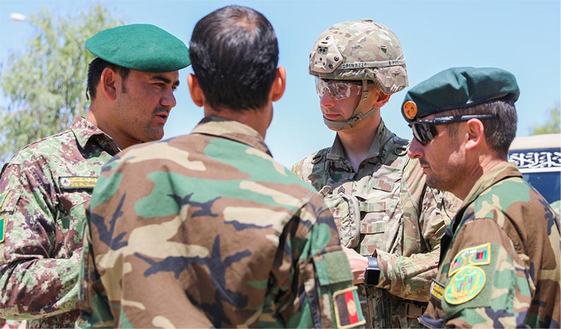 Master Sgt. Lou Spinazze, senior enlisted leader for the Police Advisory Team for Train