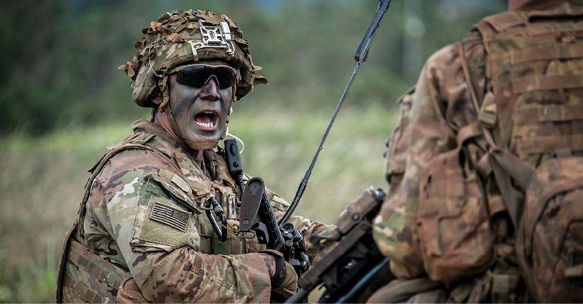 U.S. Army Sgt. 1st. Class Ronald Bernard, a platoon sergeant in Charlie Company