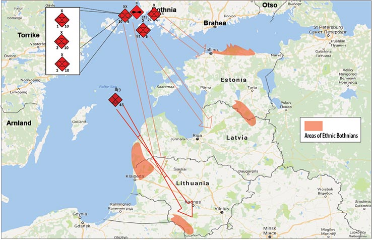 Figure 2. Phase II of Exercise Saber Strike 2017—a Notional Enemy Airborne Battalion Jumps into the Suwalki Gap to Seize Key Terrain