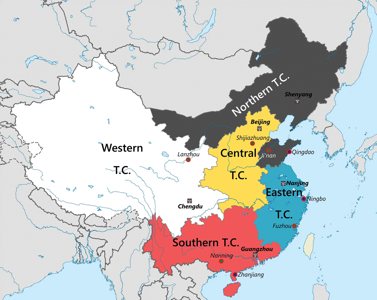 The theater commands of the People’s Liberation Army, 4 February 2016. (Photo courtesy of Wikimedia Commons)