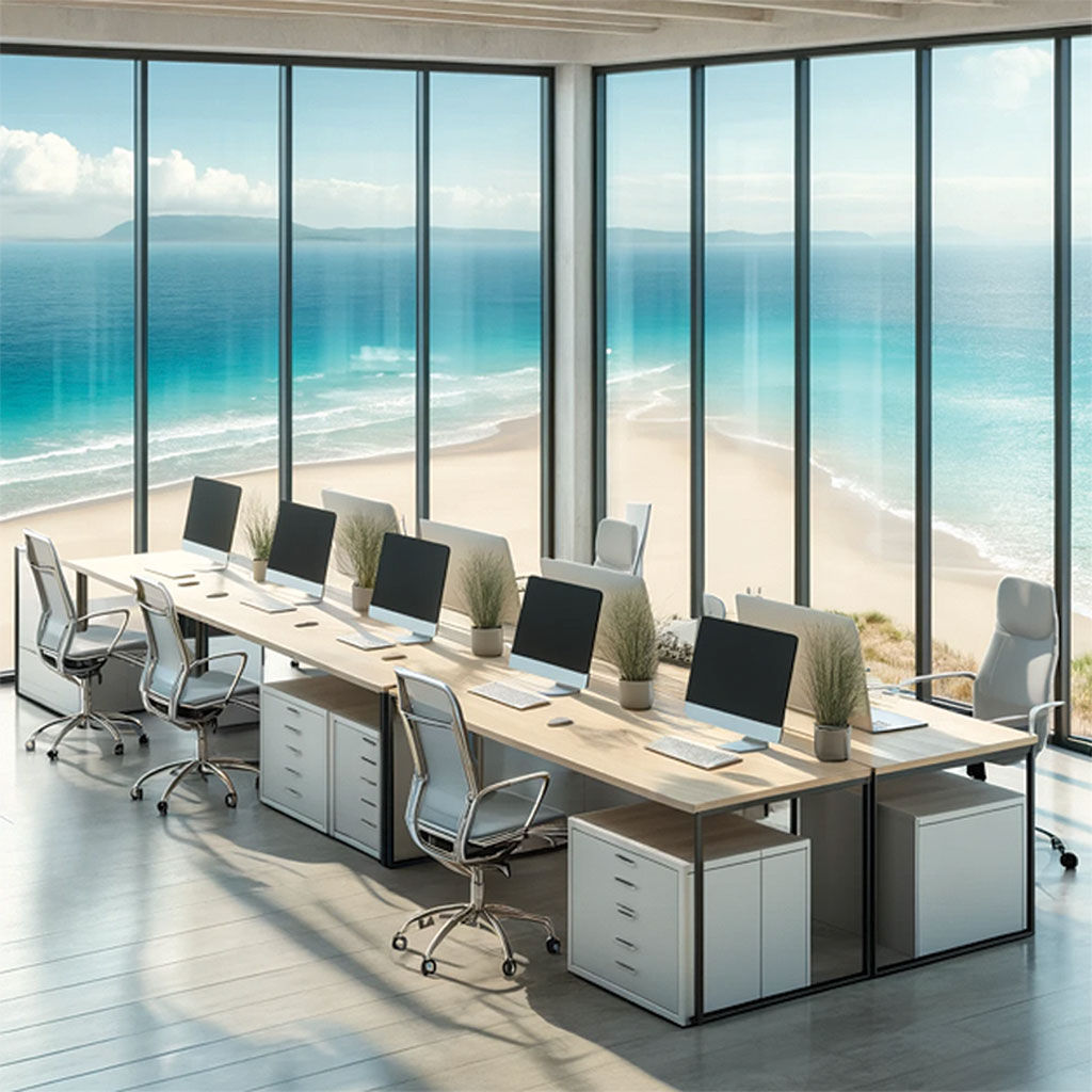Headquarters in San Diego at the southern end, overlooking the ocean