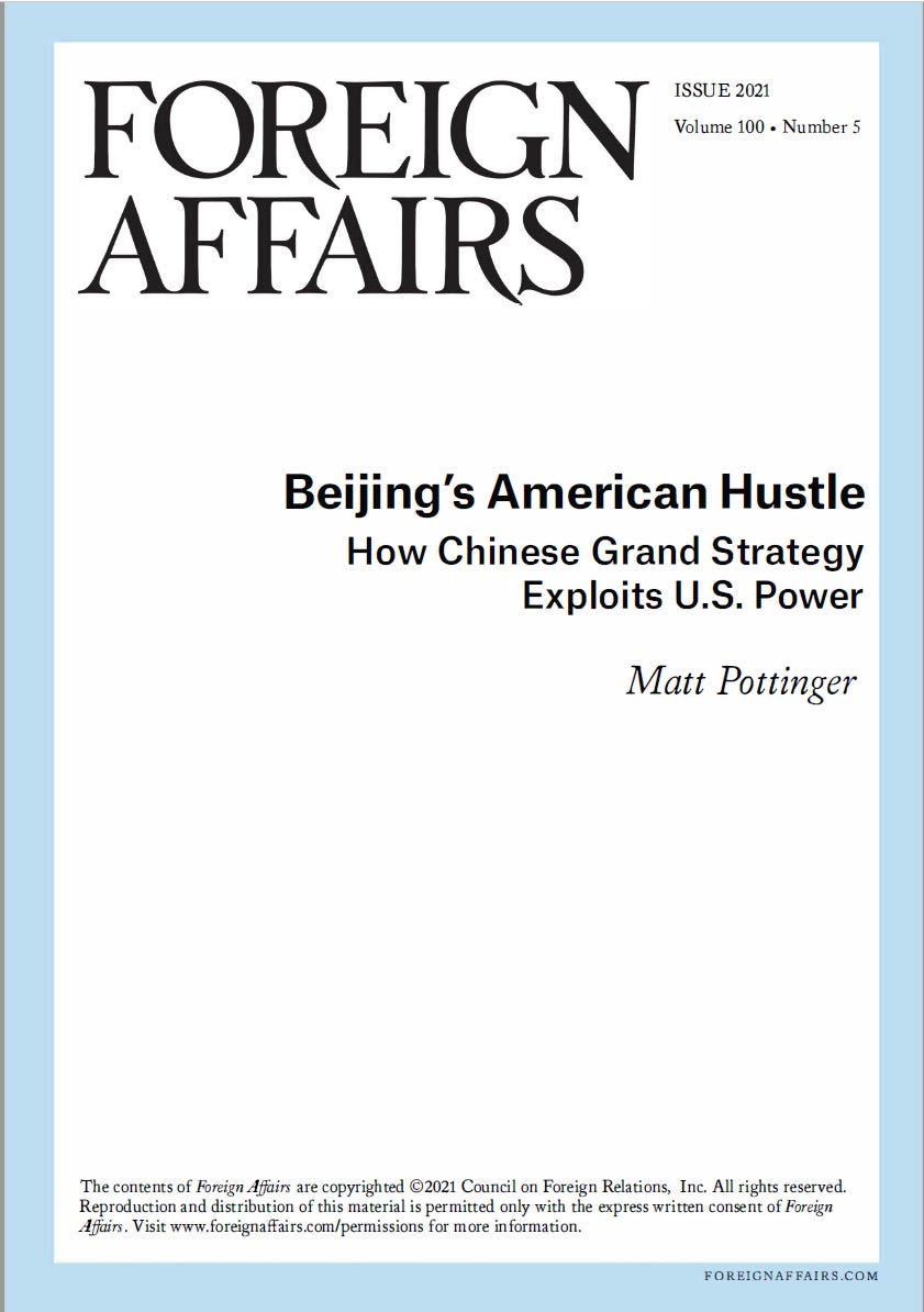 Beijing's American Hustle How Chinese Grand Strategy Exploits U.S. Power