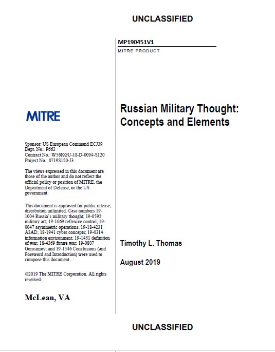 Russian Military Thought: Concepts and Elements