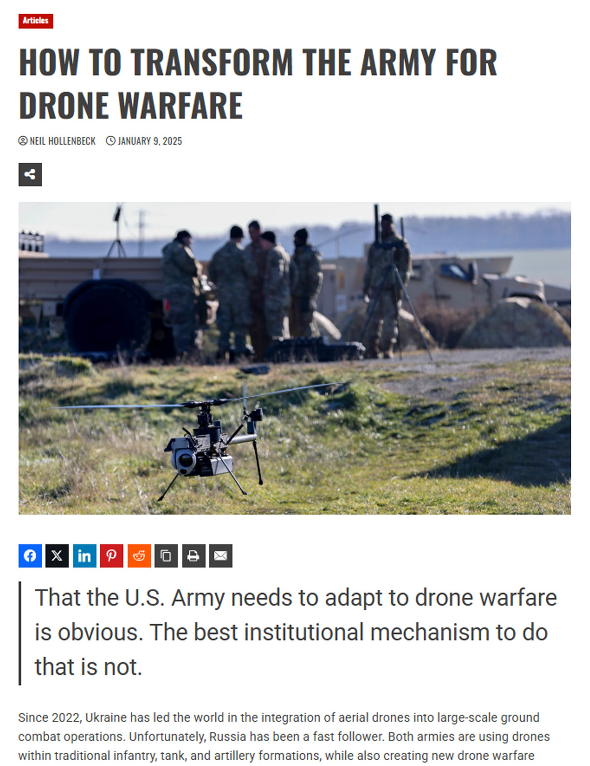 Capability and readiness in the era of the drone: How the Army can plan, communicate, and achieve training proficiency