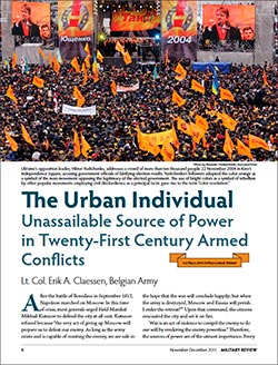 The Urban Individual: Unassailable Source of Power in Twenty-First Century Armed Conflicts