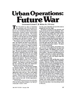 Urban Operations: Future War