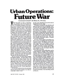 Urban Operations: Future War