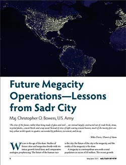 Future Megacity Operations – Lessons from Sadr City