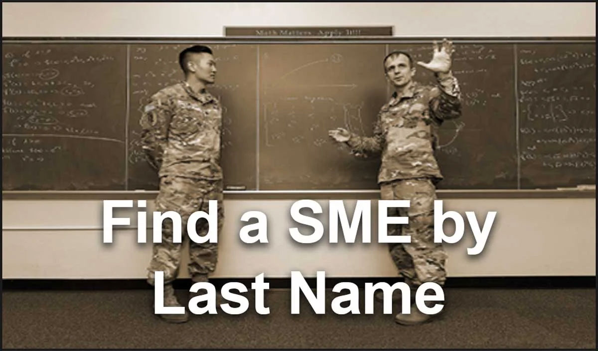 Find a SME by Last Name