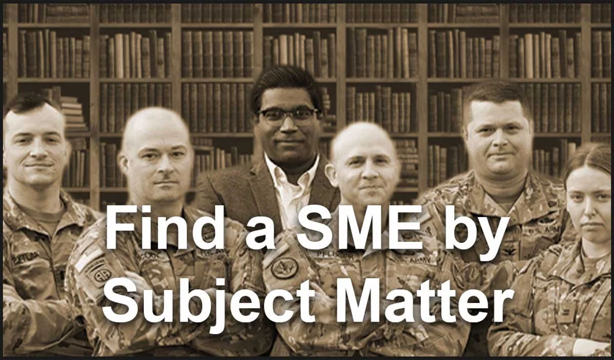 Find a SME by Subject Matter