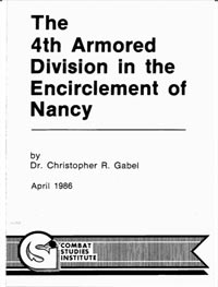 The 4th Armored Division in the Encirclement of Nancy