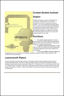 CSI Historical Bibliography No. 1: The Integrated Battlefield