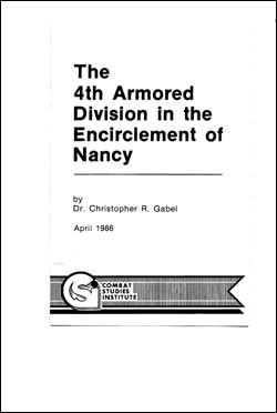 The 4th Armored Division in the Encirclement of Nancy