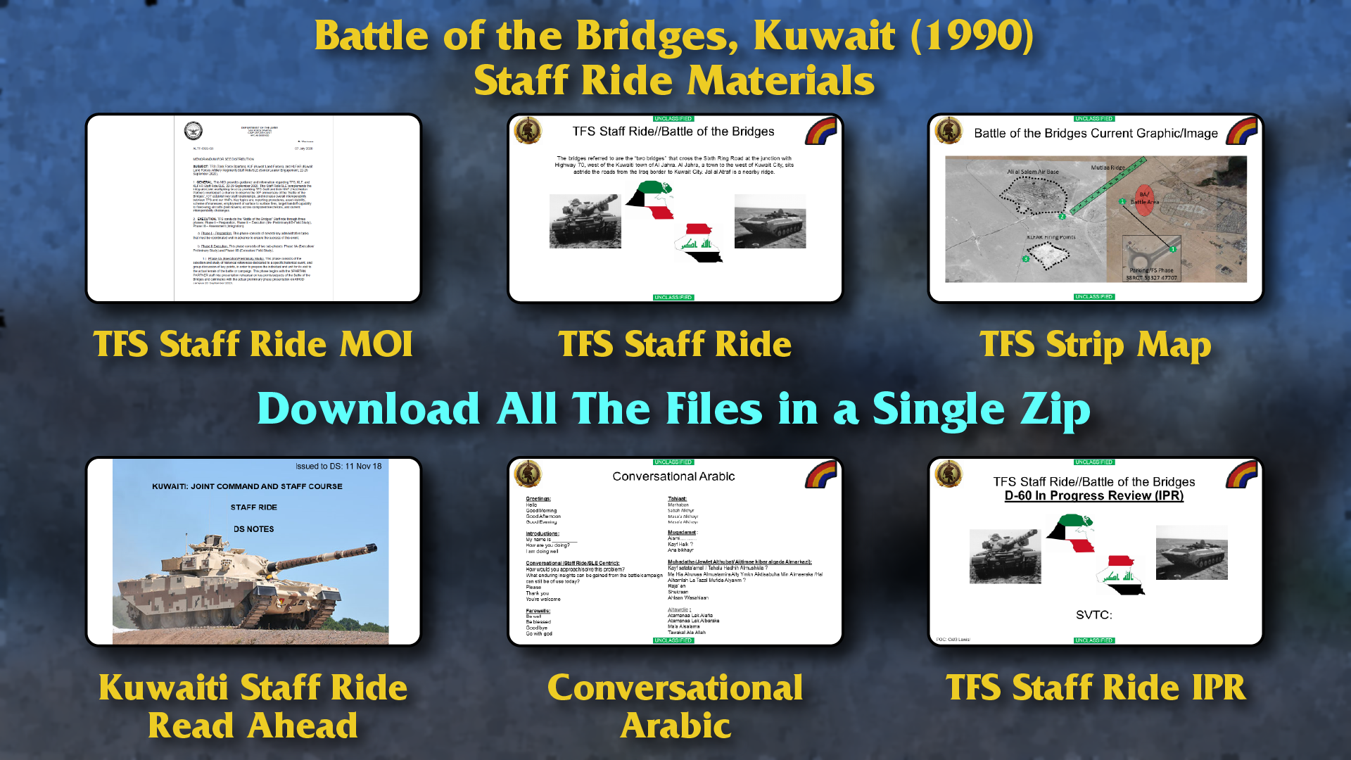 Download All the Resource Materials for the Battle of The Bridges Staff Ride