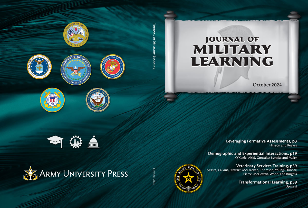 Journal of Military Learning October 2022 Cover