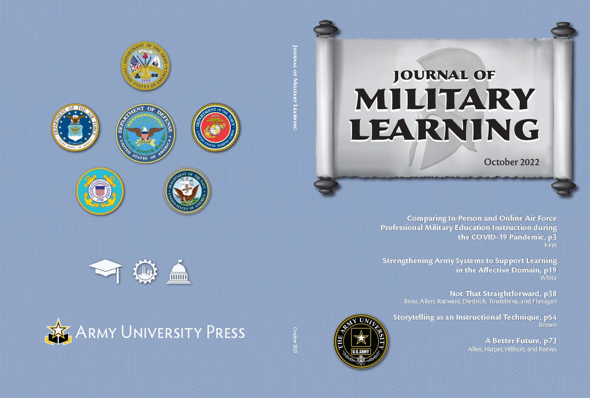 Journal of Military Learning October 2022 Cover