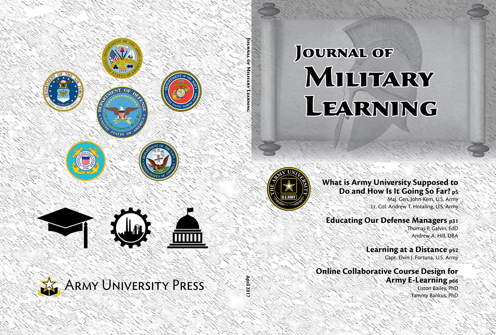 Journal of Military Learning April 2017 Cover