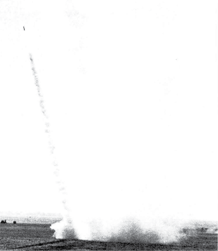 An MLRS attacking Iraqi positions during one of the many artillery “raids” conducted before G-day.