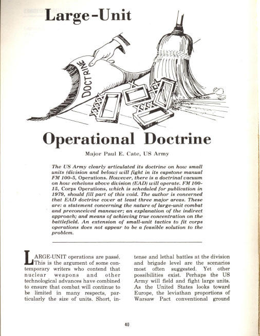 Large-Unit Operational Doctrine