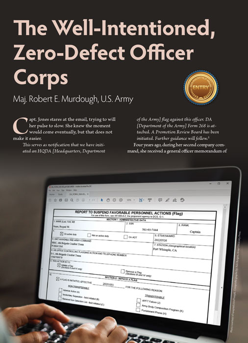 The Well-Intentioned, Zero-Defect Officer Corps