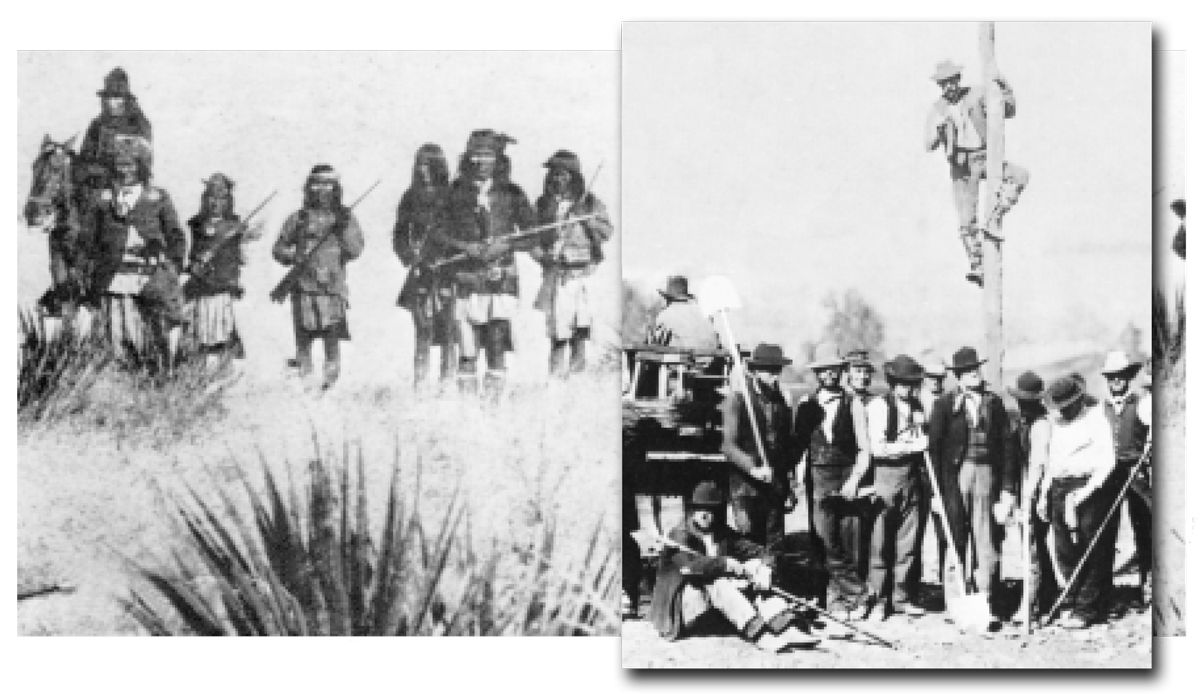 Geronimo during negotiations with General George Crook
