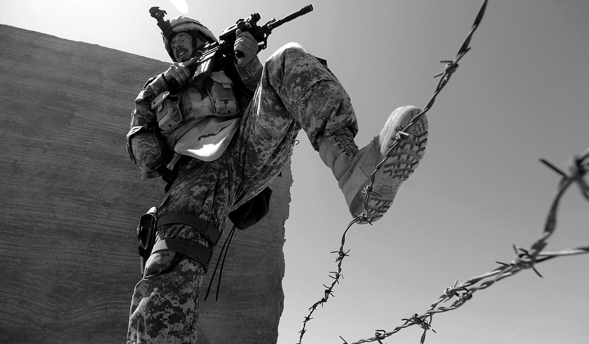 A U.S. Army Soldier from
Task Force 1-35