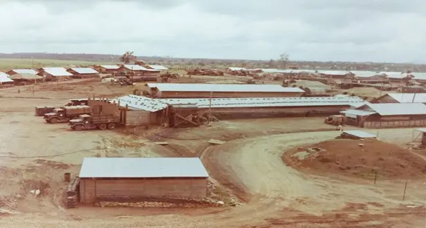 Aerial view of Camp Smith at BẢo LỘc