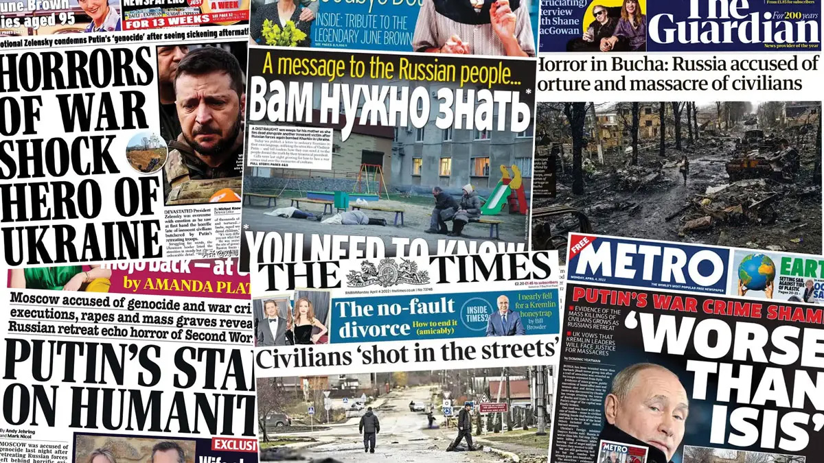 Collage of headlines