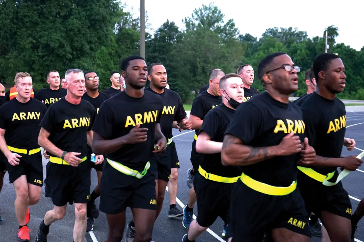 Soldiers running
