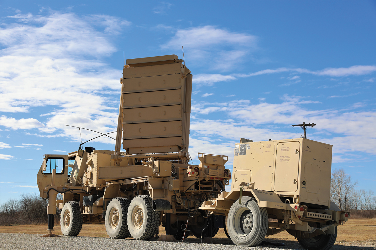 The AN/TPQ-53 radar is staged for premobilization training 7 July 2021 at the Regional Training Center in Salina, Kansas