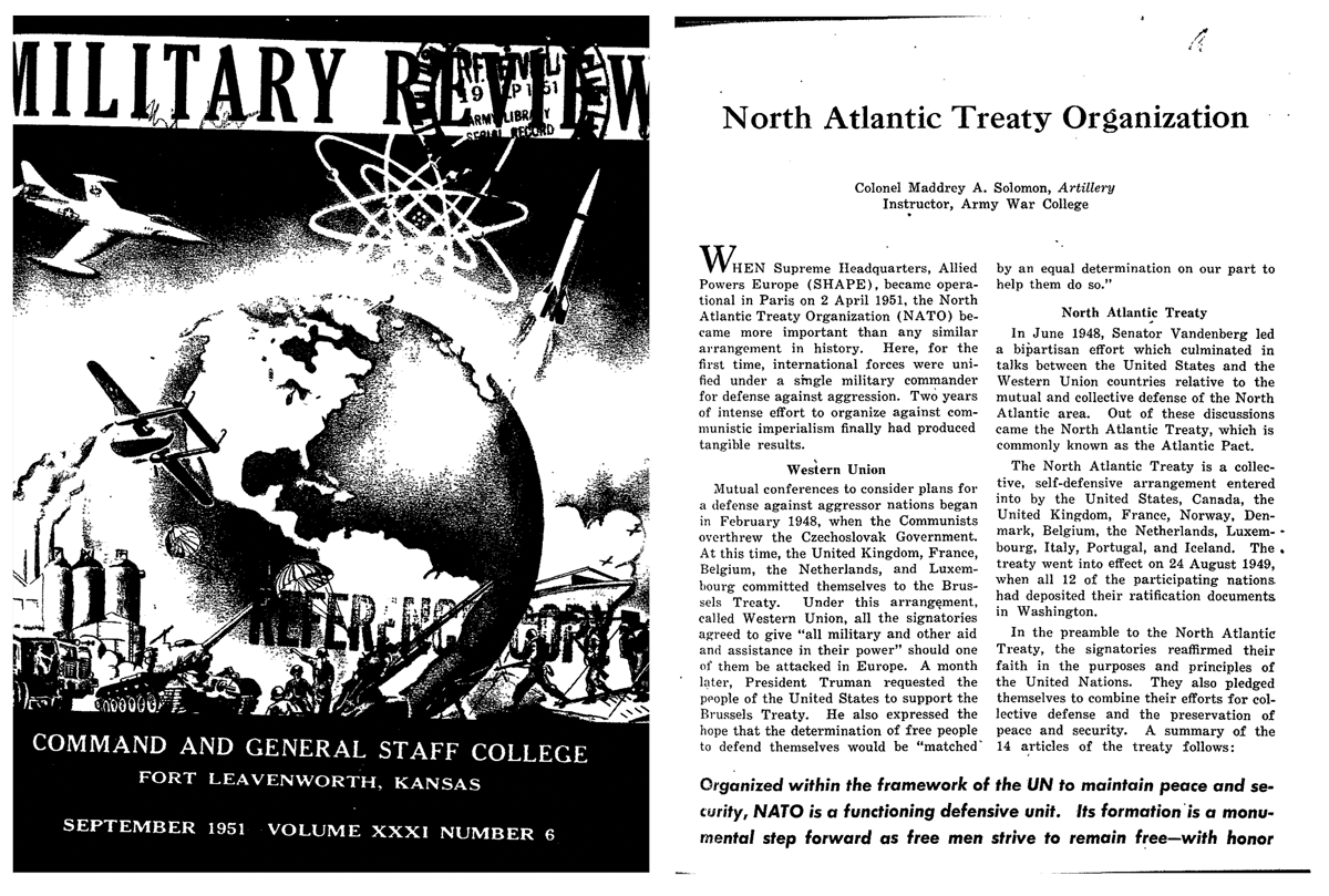 Read the first NATO article